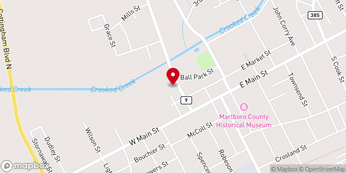 Map showing location of Shiloh Baptist Church