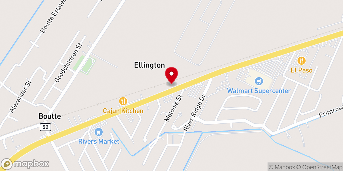 Map showing location of Popeyes Louisiana Kitchen