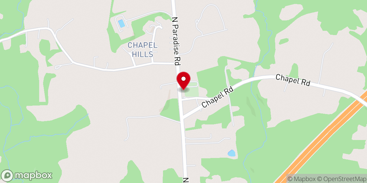 Map showing location of Wesleyan Chapel United Methodist Church