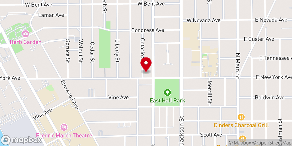 Map showing location of Bethlehem Lutheran Church