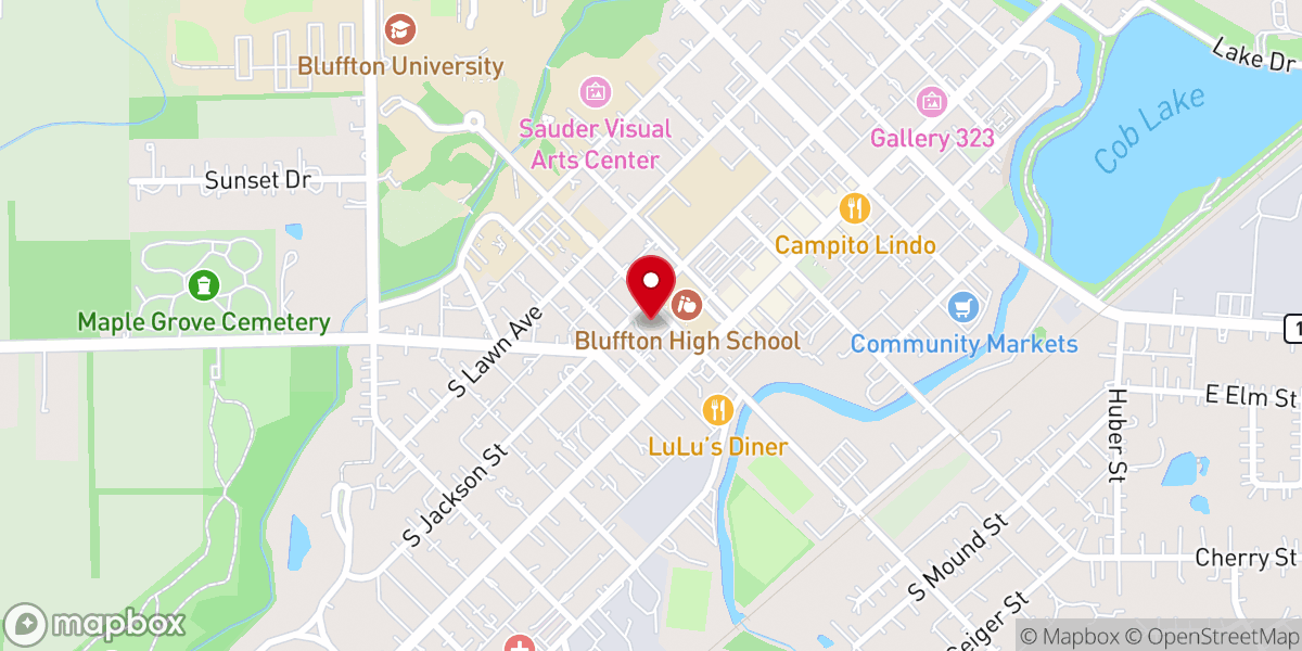 Map showing location of Youth For Christ