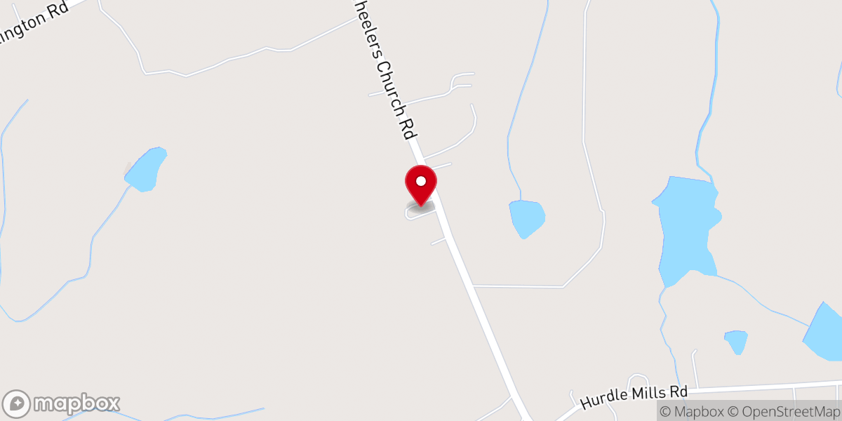 Map showing location of Hester Grove Baptist Church