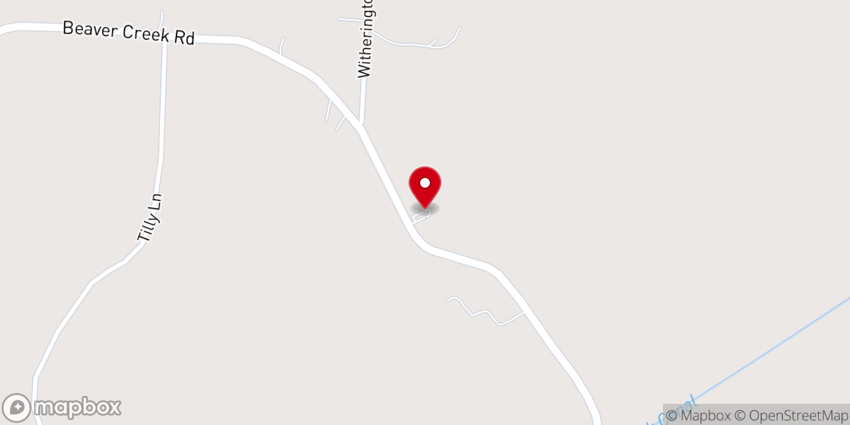 Map showing location of Hopewell Baptist Church