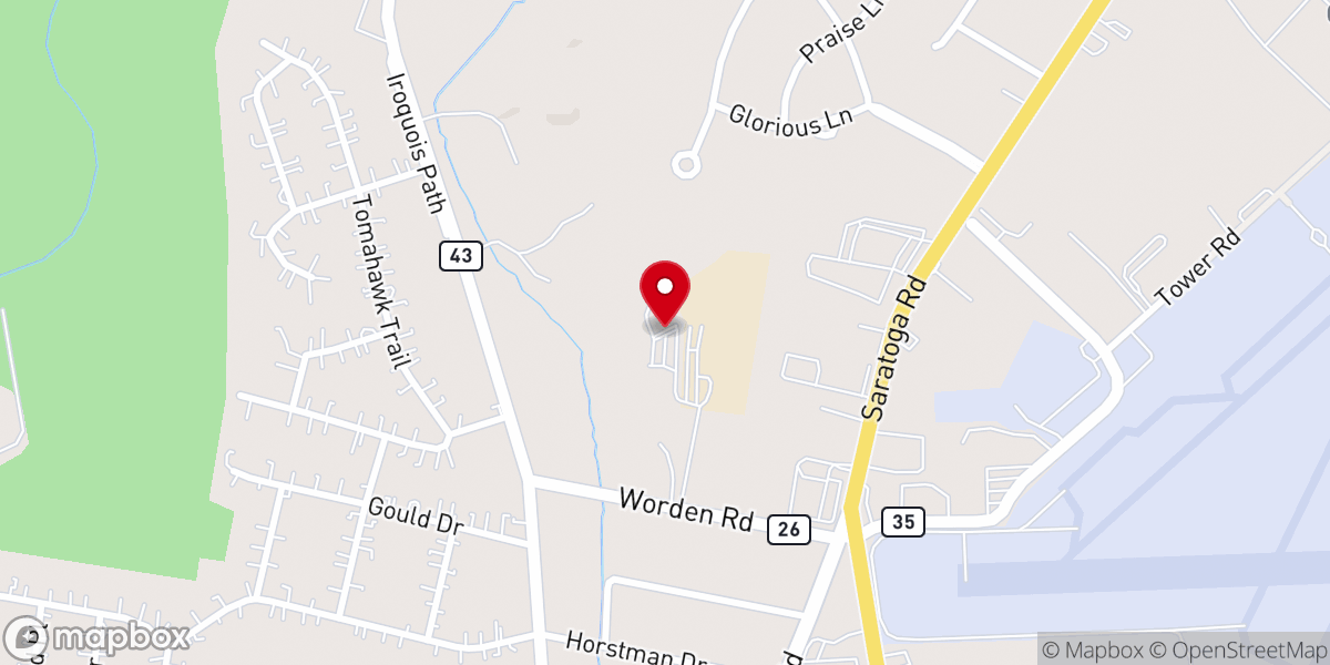 Map showing location of Fireside Church