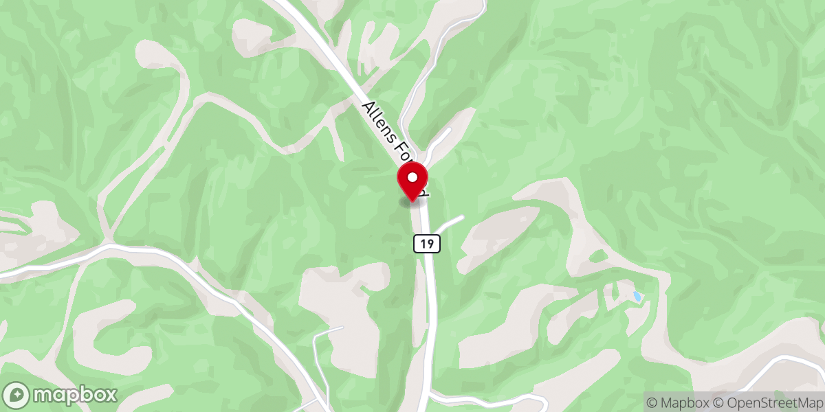 Map showing location of Allens Chapel