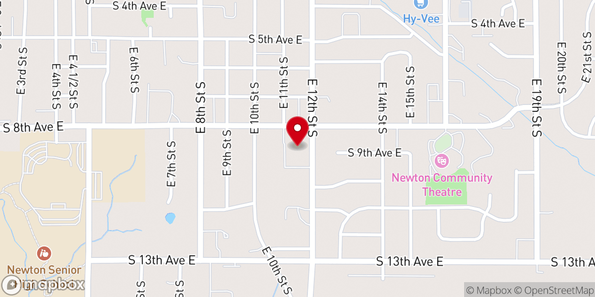 Map showing location of Sacred Heart Catholic Church