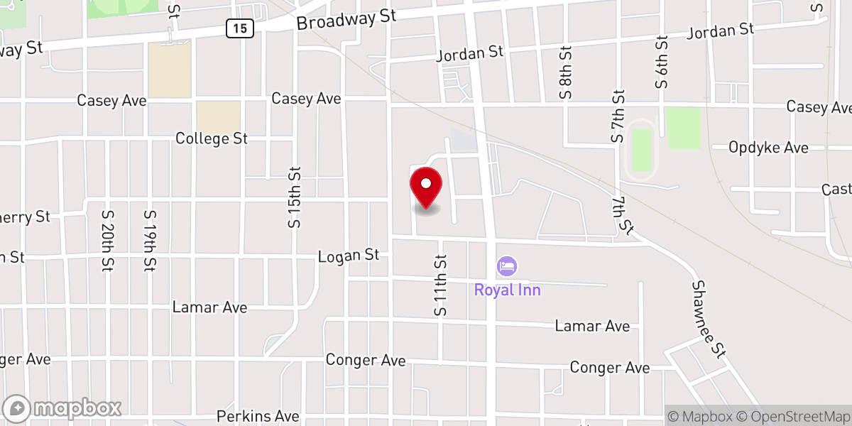 Map showing location of Blackwell Temple A.M.E Zion Church