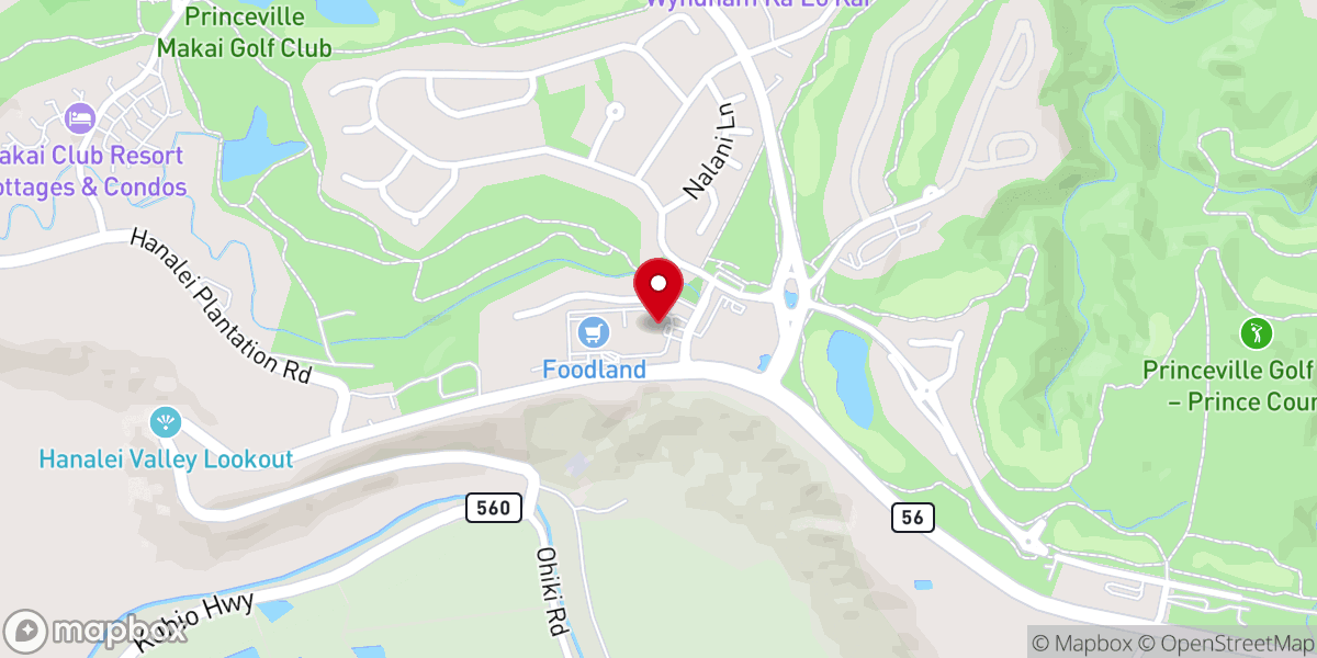 Map showing location of The Parrish Collection Kauai