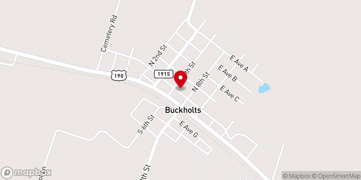 Map showing location of BUCKHOLTS OUTREACH ORGANIZATION