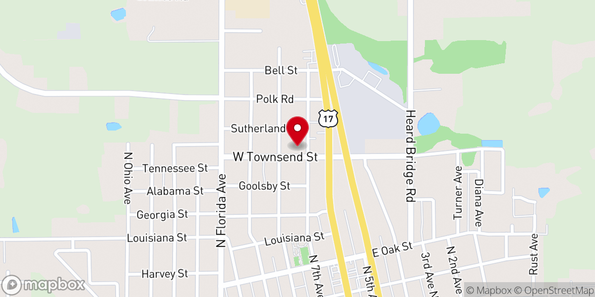 Map showing location of Faith Temple Church of God