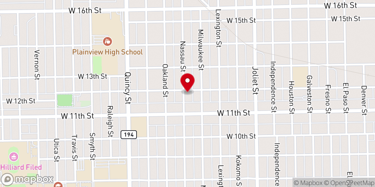 Map showing location of Plainview Seventh-day Adventist Church