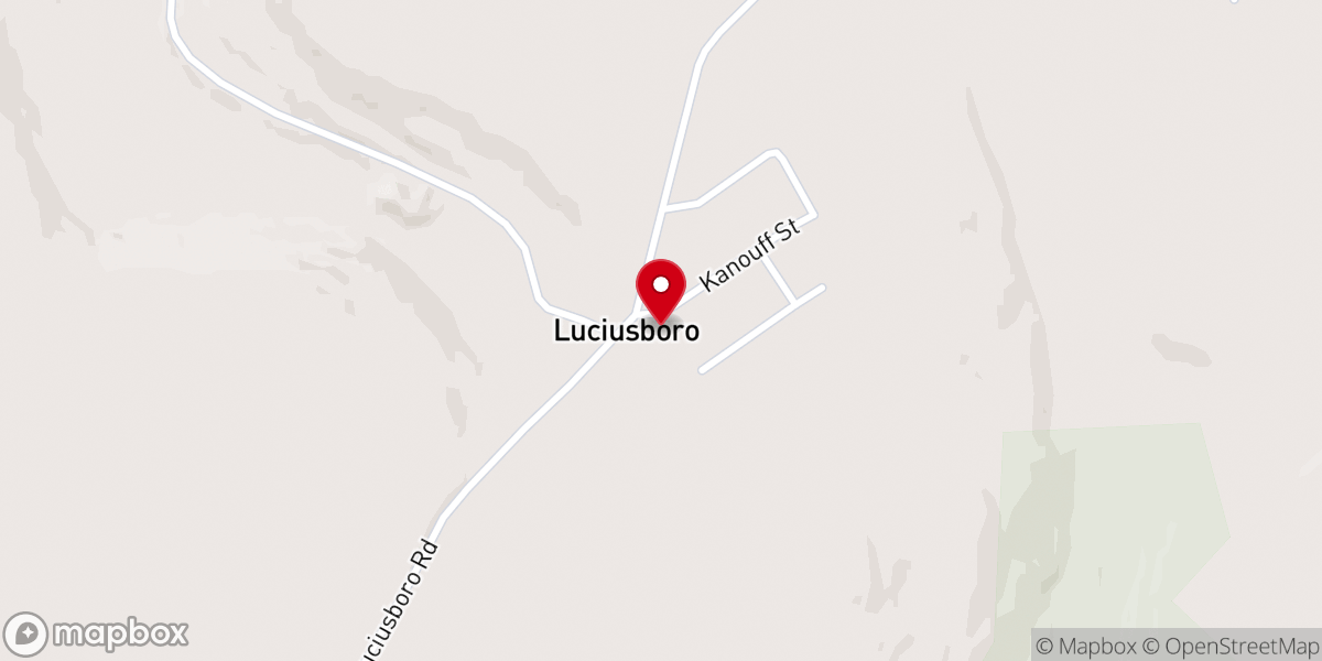 Map showing location of Luciusboro Methodist Church