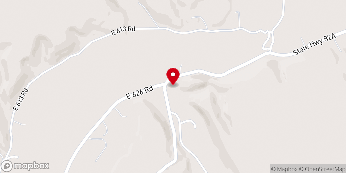 Map showing location of Rockyford Church