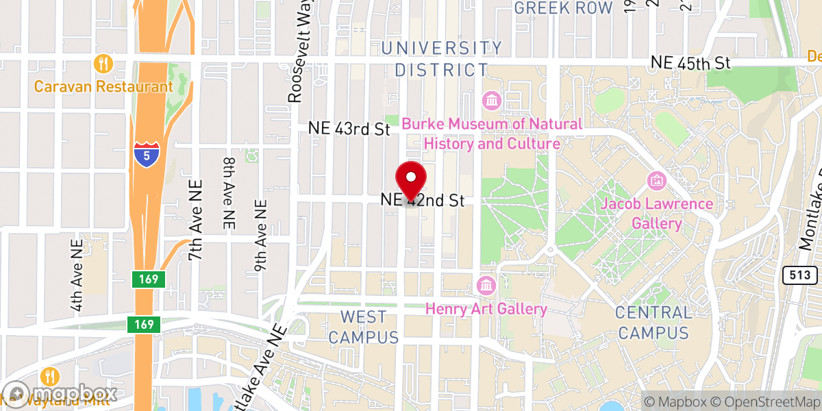 Map showing location of Seattle Vineyard Church