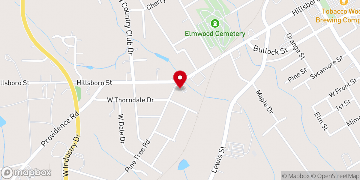 Map showing location of West Oxford Baptist Church