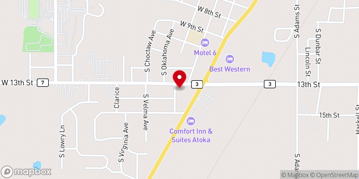 Map showing location of Melba Avenue Church of Christ