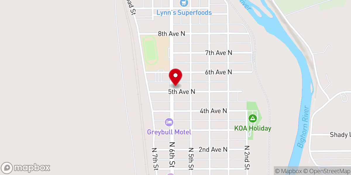 Map showing location of Sacred Heart Church