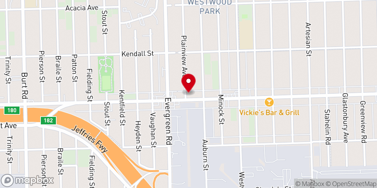 Map showing location of Anderson Temple Missionary Baptist Church