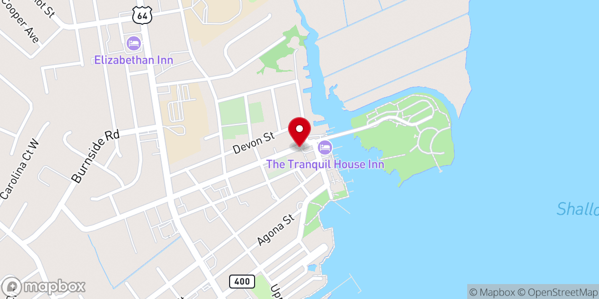 Map showing location of Charis Coffee Company