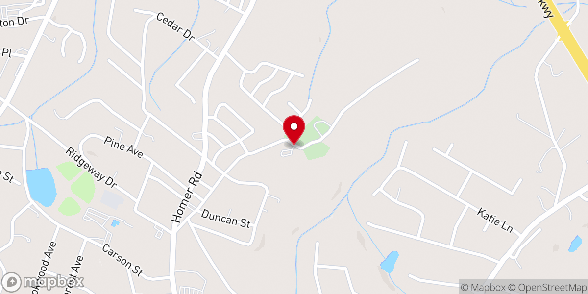 Map showing location of New Faith Christian Center