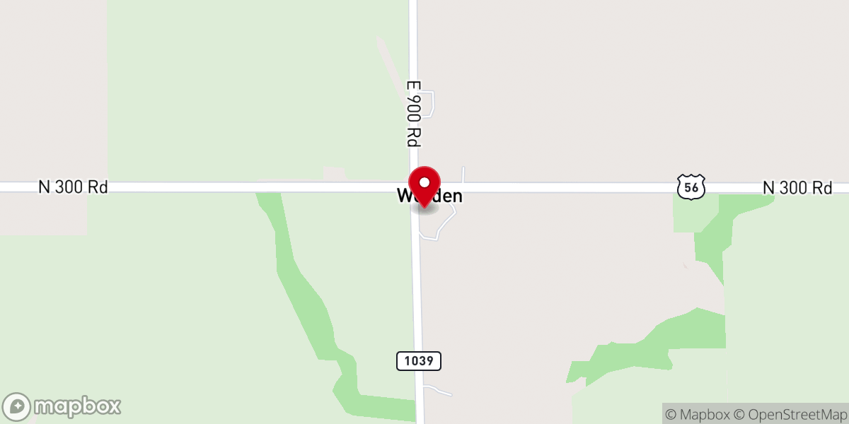 Map showing location of Worden Cornerstone Church