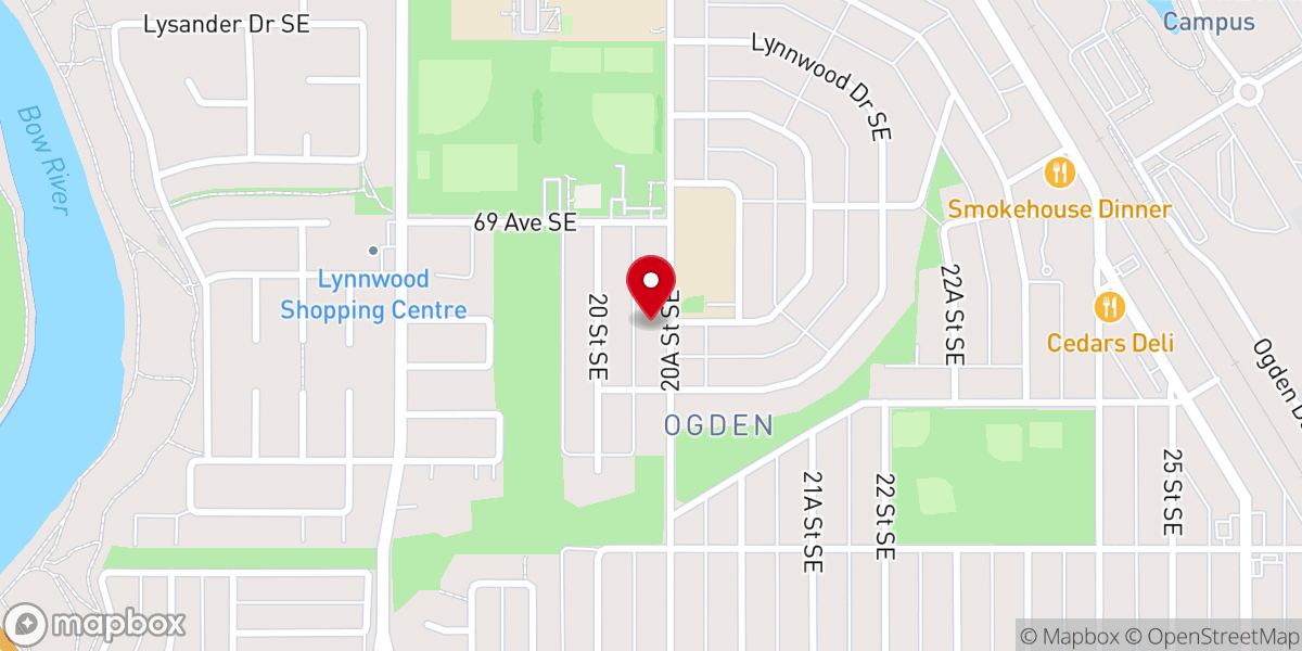 Map showing location of St. Bernadette Church