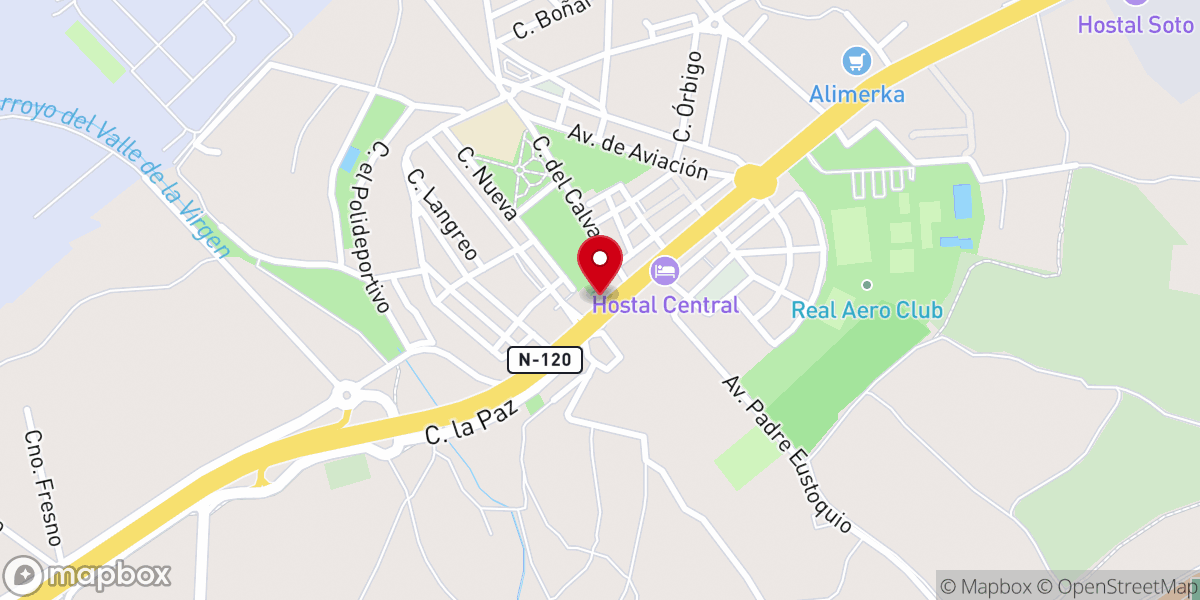 Map showing location of Basílica de la Virgen del Camino