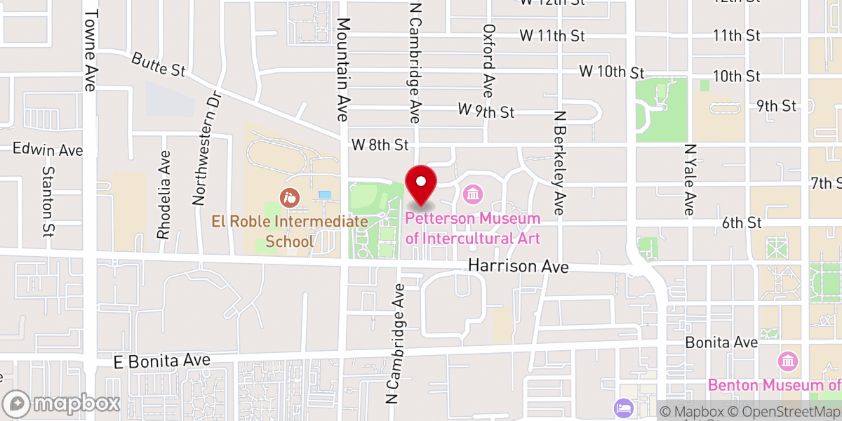 Map showing location of Christian Science Church, Claremont, CA