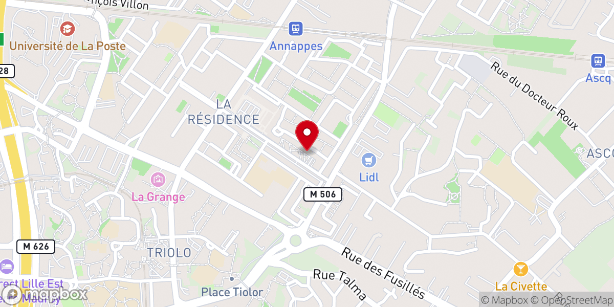 Map showing location of Eglise Évangélique Miced