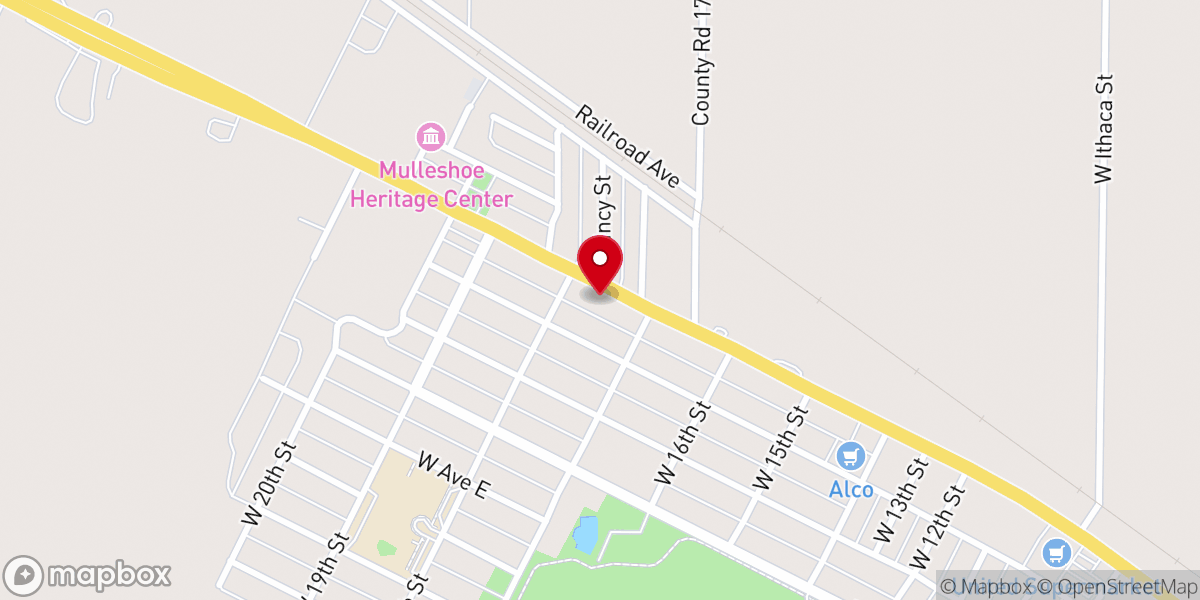 Map showing location of Trinity Baptist Church