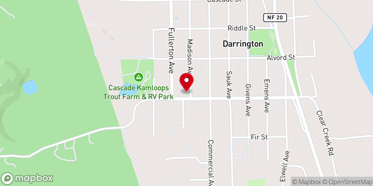 Map showing location of Stoplight Greenhouse and Woodcarving