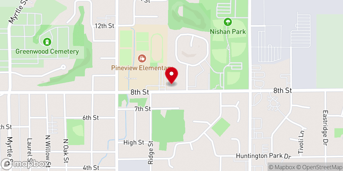 Map showing location of New Life Assembly of God