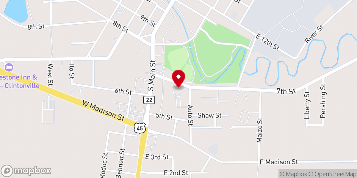 Map showing location of St Rose Catholic Church