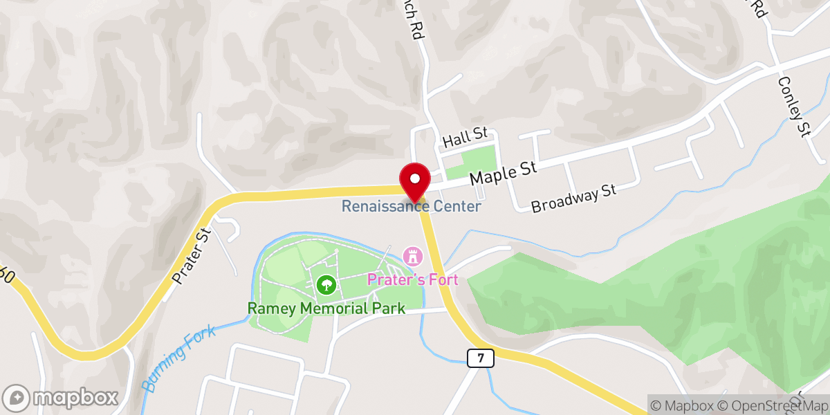 Map showing location of Social Service Department