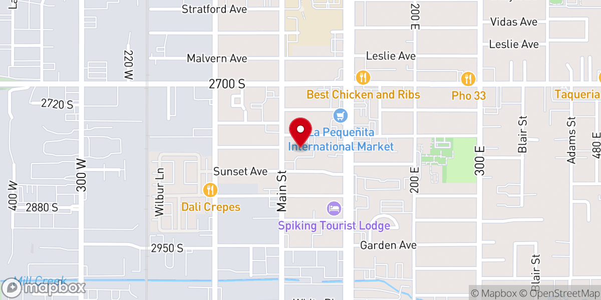 Map showing location of Church of the Living Dead