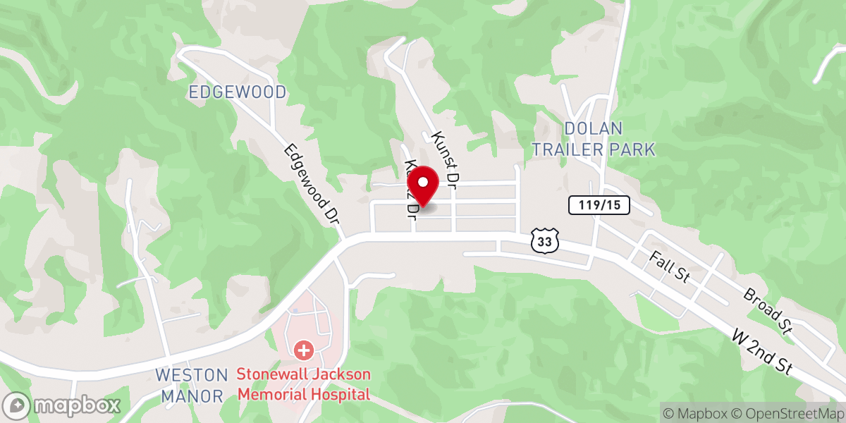Map showing location of Weston Church of Christ