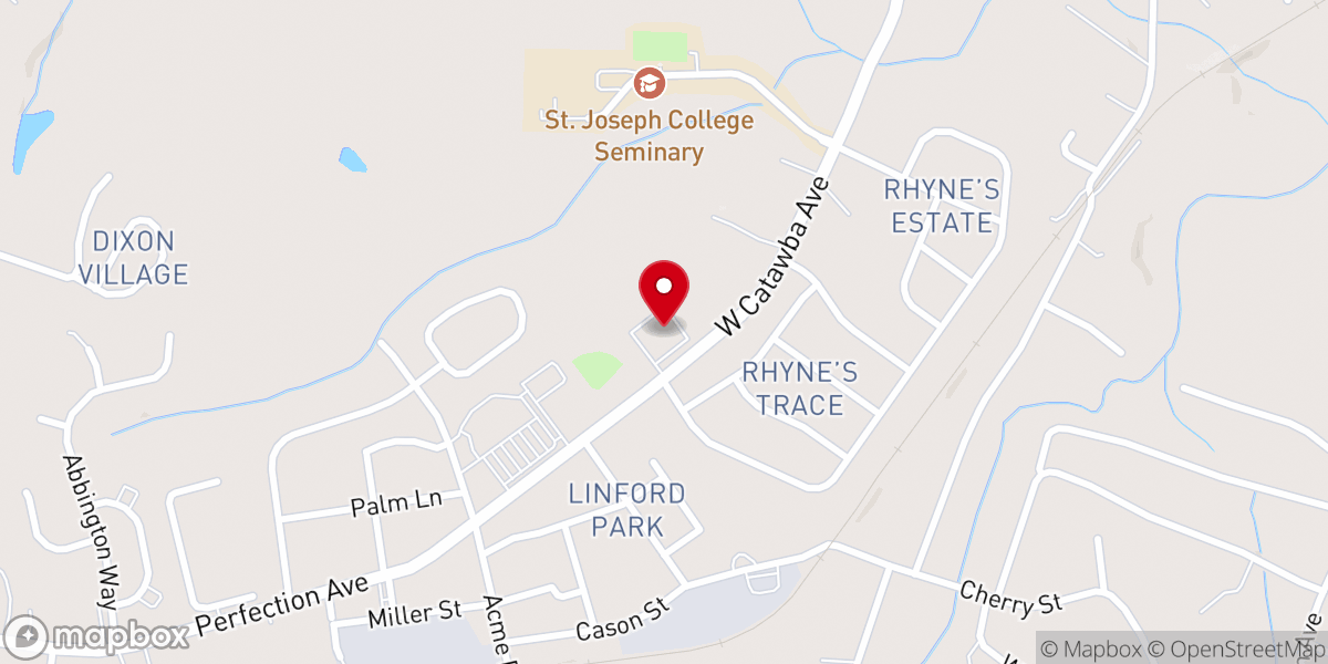 Map showing location of Goshen Free Will Baptist Church