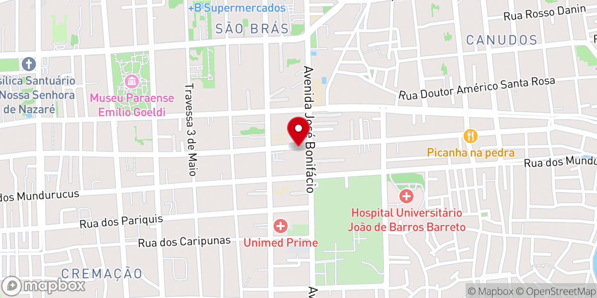 Map showing location of Paróquia São Francisco de Assis. Igreja Dos Capuchinhos
