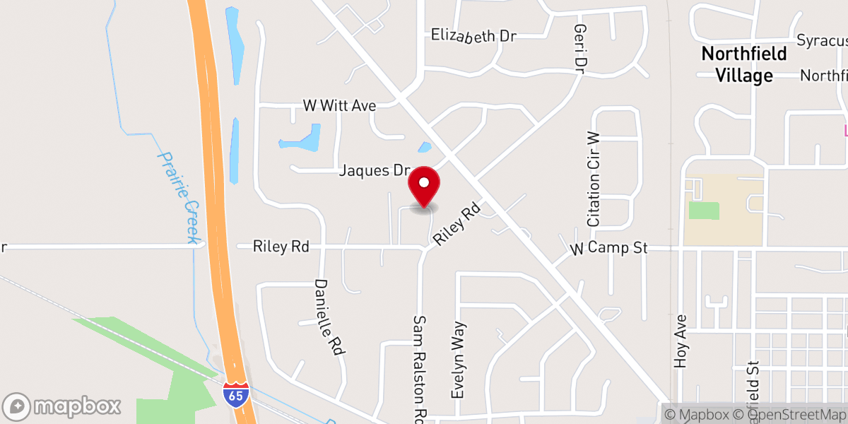Map showing location of Trailview Church