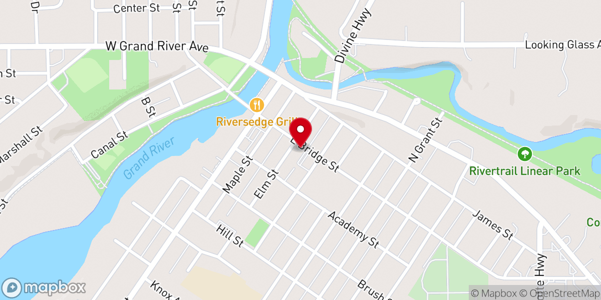 Map showing location of Portland United Methodist Church
