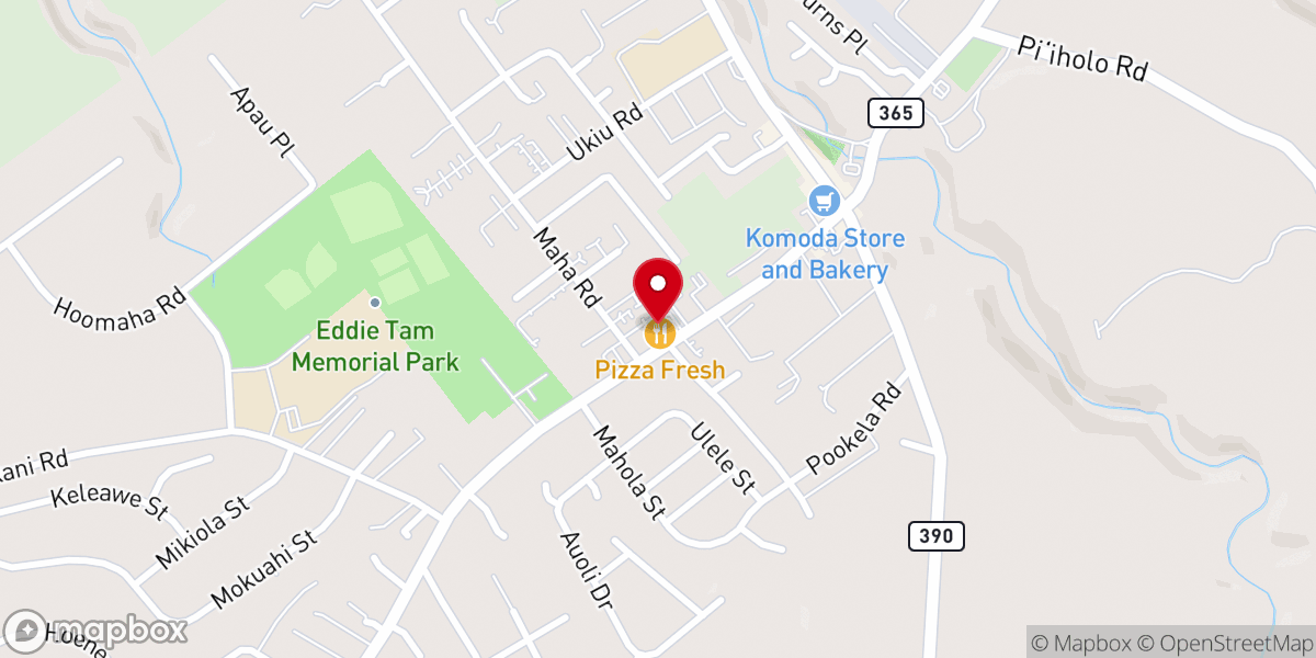 Map showing location of Upcountry Calvary Chapel