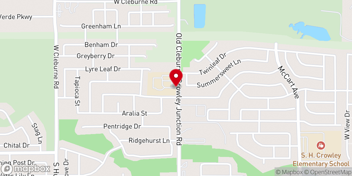 Map showing location of Heritage of Faith Christian Center