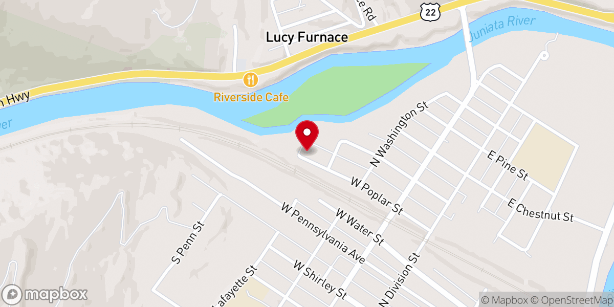 Map showing location of Grace Community Church of Mt Union