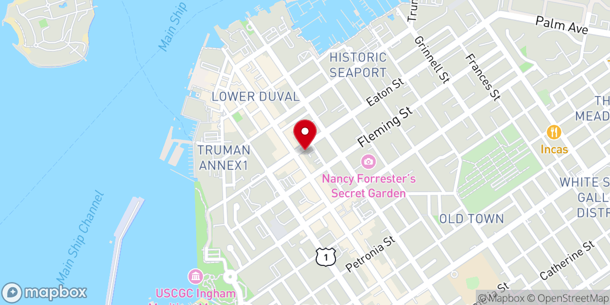 Map showing location of St. Paul's Episcopal Church