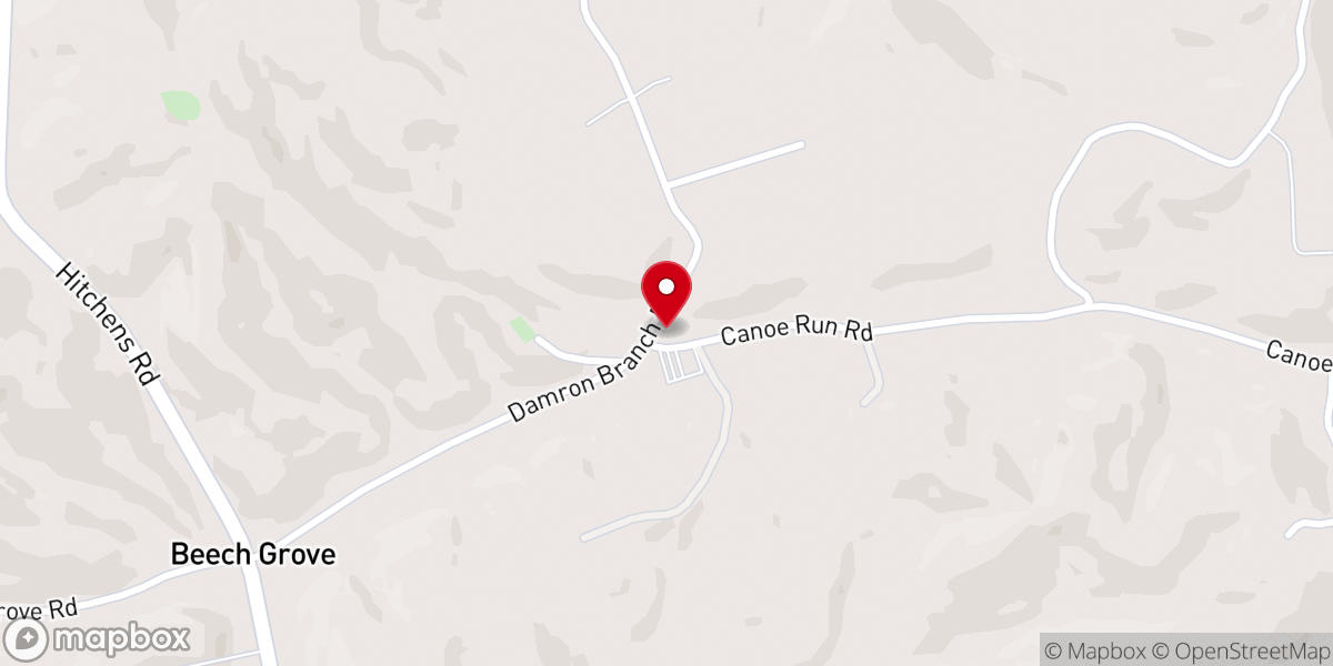 Map showing location of Oak Grove Church