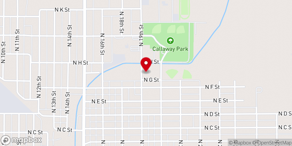 Map showing location of Birch Bayh Community Center