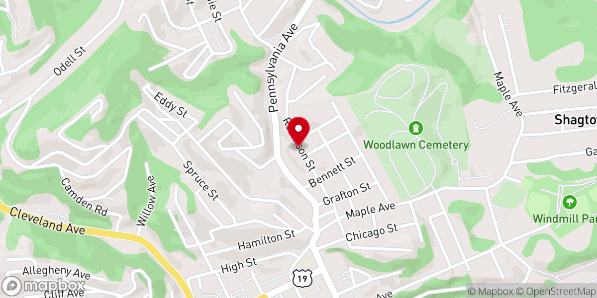 Map showing location of St joseph church