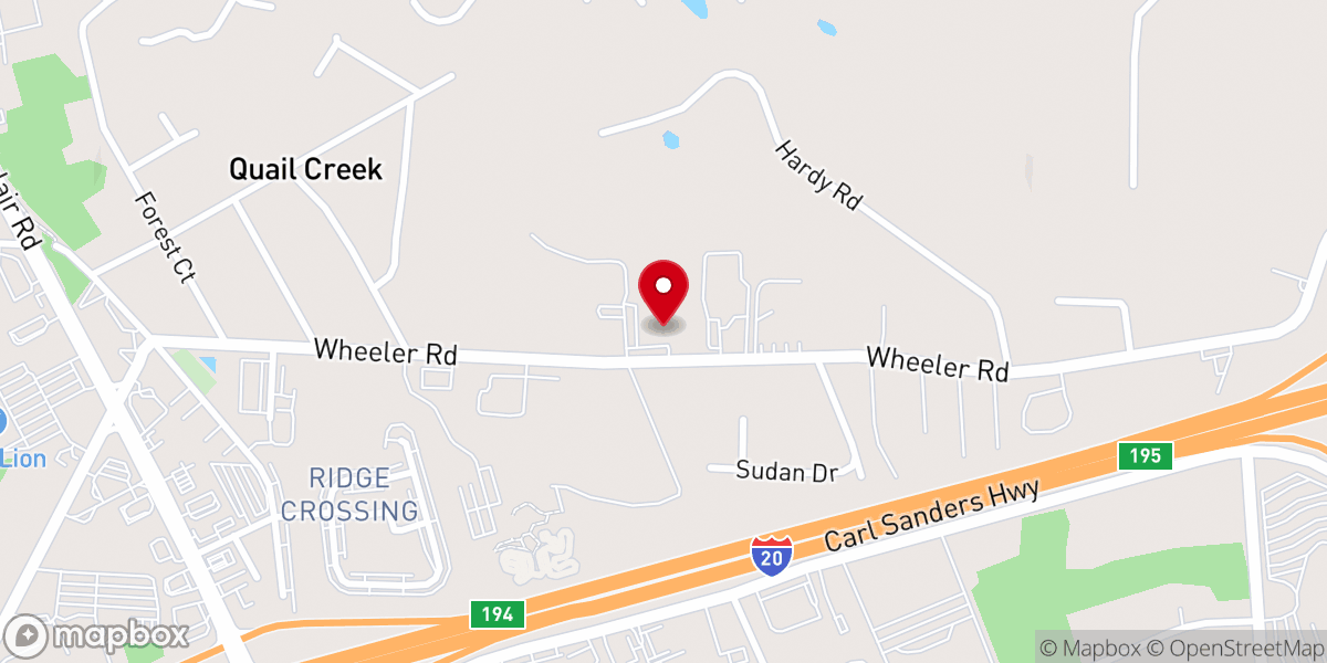 Map showing location of Westminster Presbyterian Church