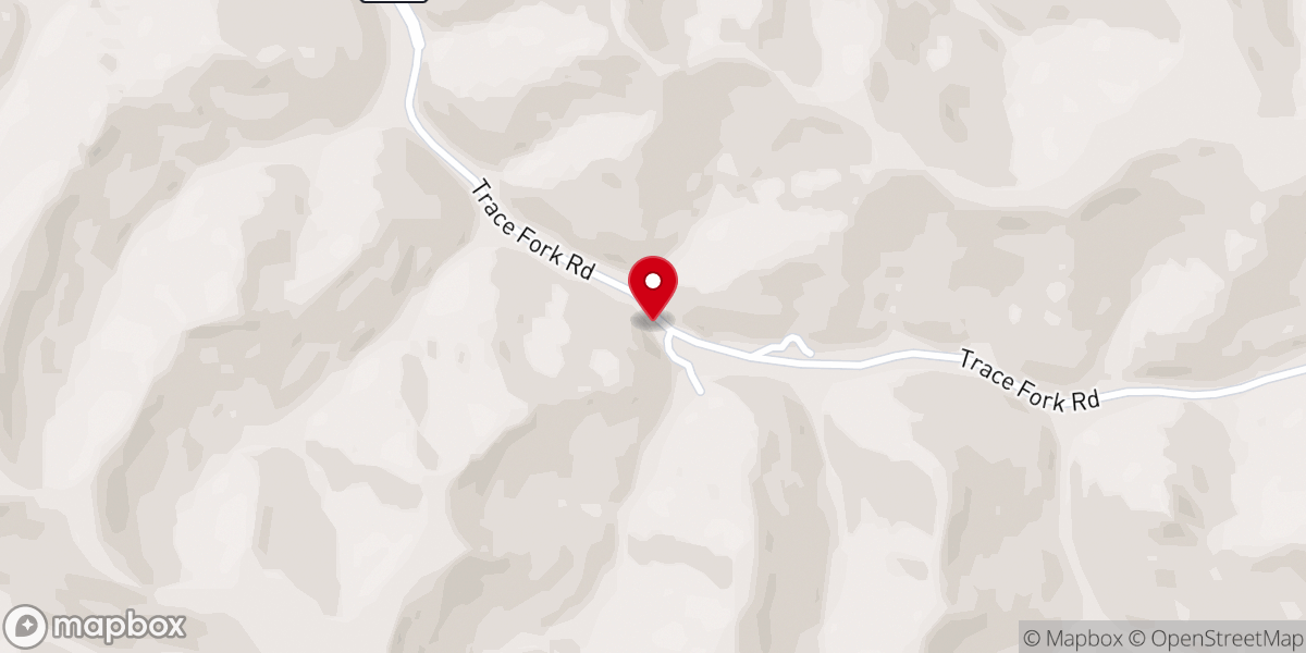 Map showing location of Trace Fork Holiness Church