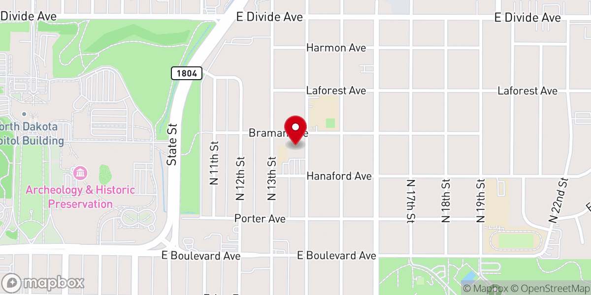 Map showing location of Saint Anne Church